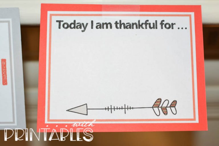 Free Printable Thankful Cards Activity for the Family - With Printables