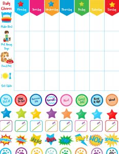 Free Printable Daily Chore Charts for Little Ones
