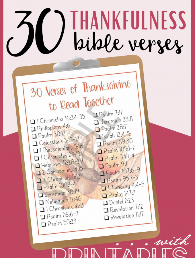 Free Printable Bible Verses about Thanksgiving